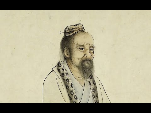 Portrait of Zhuangzi, a prominent figure in Taoism, known for his philosophy of being one with the ten thousand things.