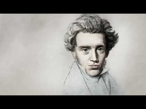 Portrait of Søren Kierkegaard, influential 19th-century philosopher.
